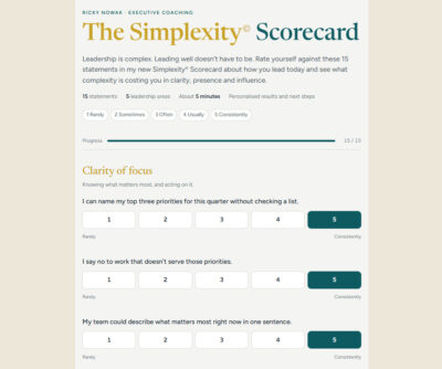 Simplexity Scorecard© Simplexity Scorecard©